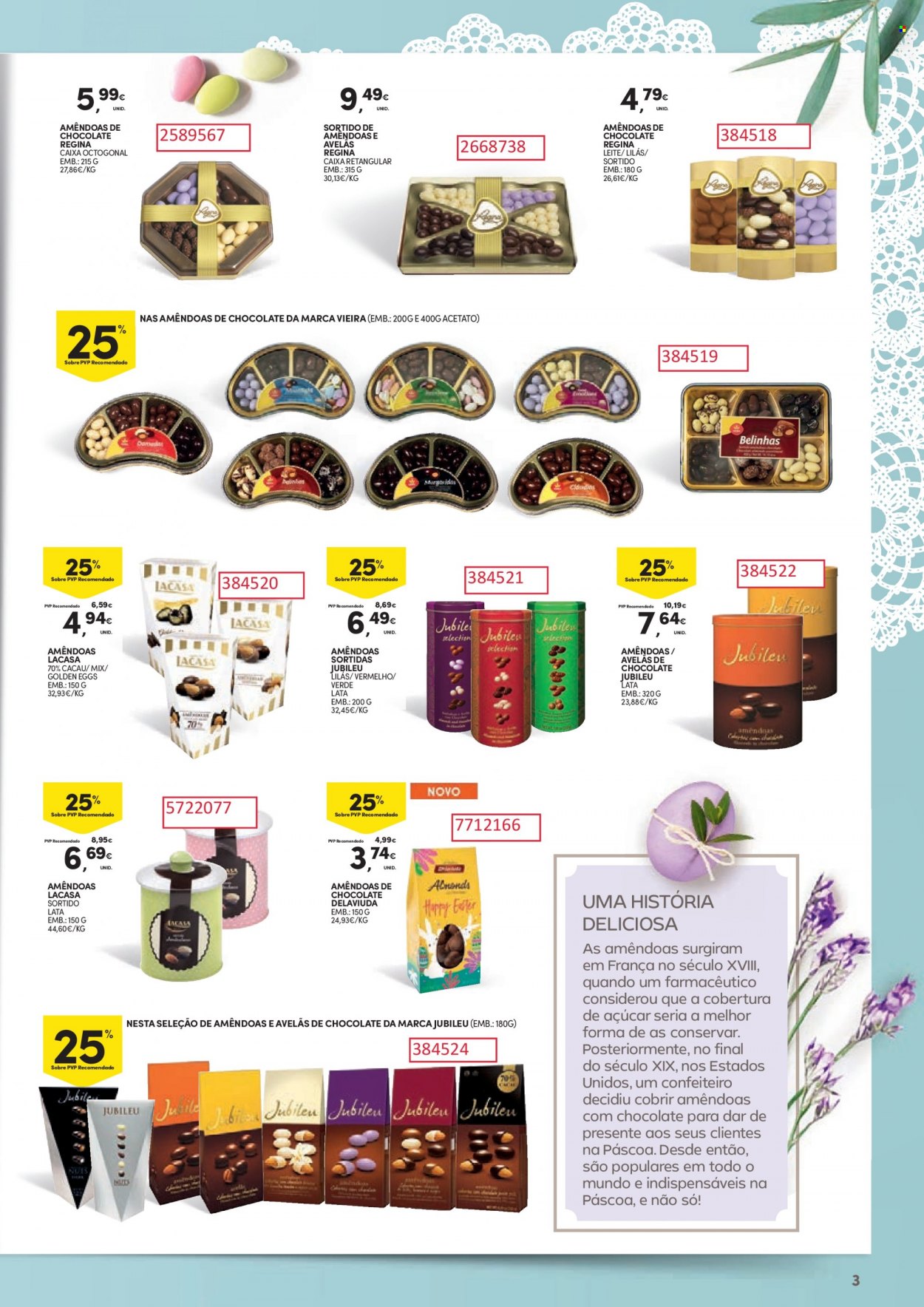 thumbnail - Folheto Continente - 21.3.2023 - 9.4.2023 - Produtos em promoção - leite, amêndoas de chocolate. Página 3.