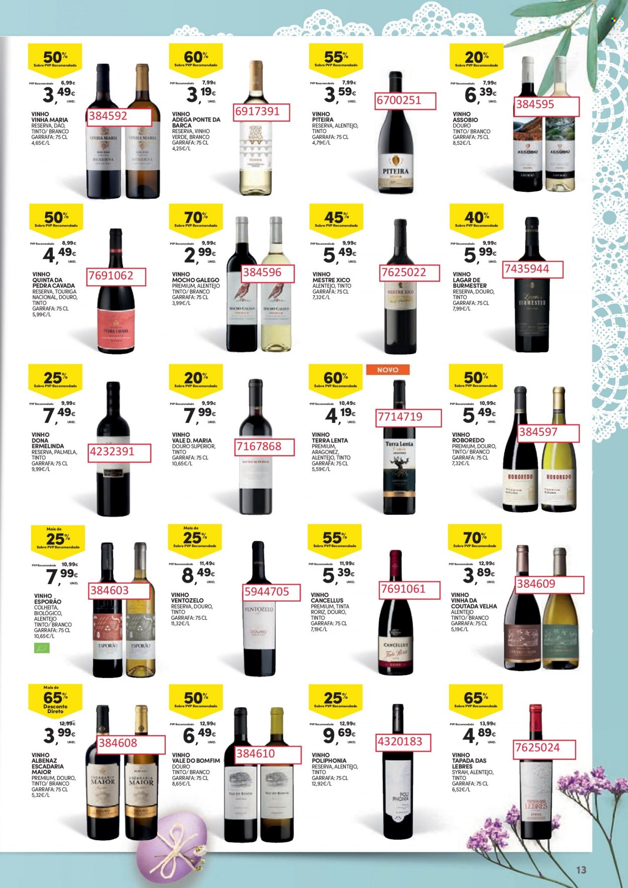 thumbnail - Folheto Continente - 21.3.2023 - 9.4.2023 - Produtos em promoção - vinho. Página 13.