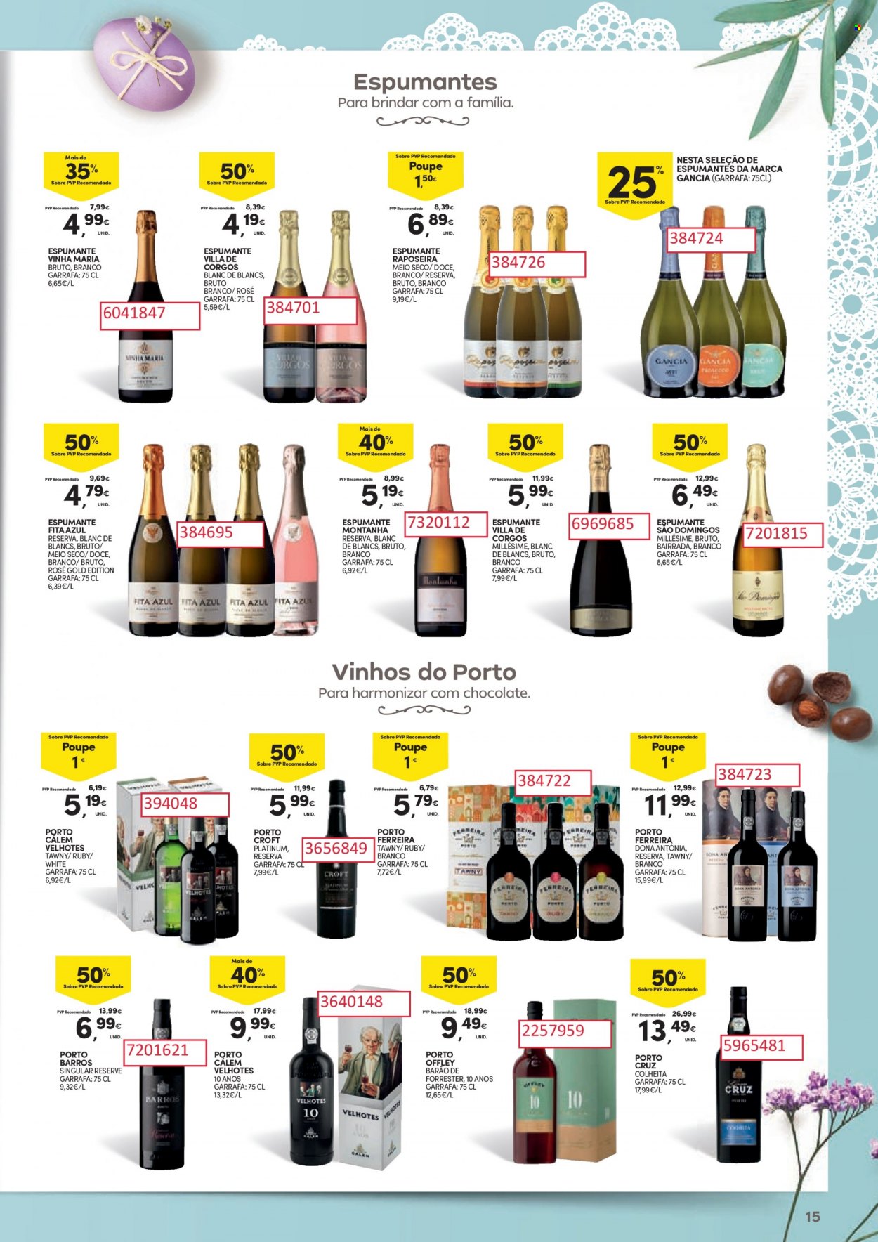 thumbnail - Folheto Continente - 21.3.2023 - 9.4.2023 - Produtos em promoção - vinho, vinho do Porto. Página 15.