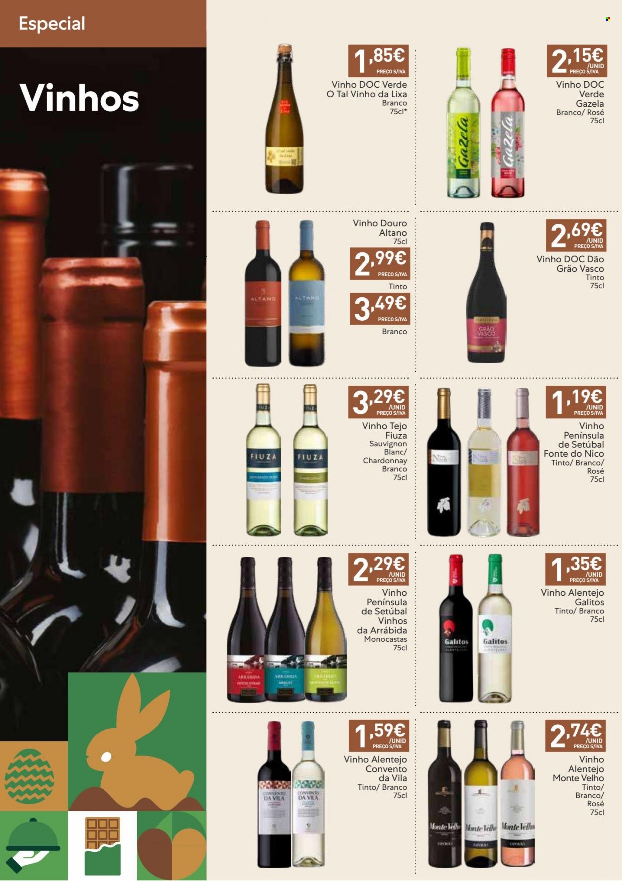 thumbnail - Folheto Recheio - 28.3.2023 - 3.4.2023 - Produtos em promoção - vinho, Vinho Alentejo, vinho branco, vinho rosé, vinho tinto. Página 12.