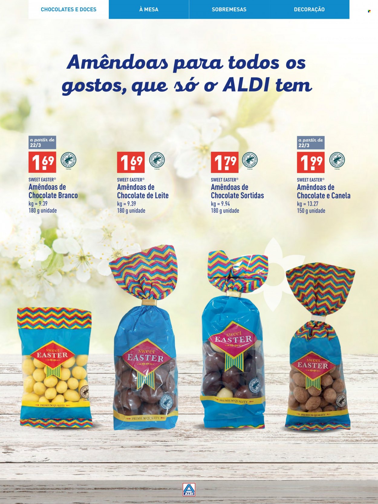 thumbnail - Folheto Aldi - Produtos em promoção - amêndoas de chocolate, amêndoa, decoração. Página 12.