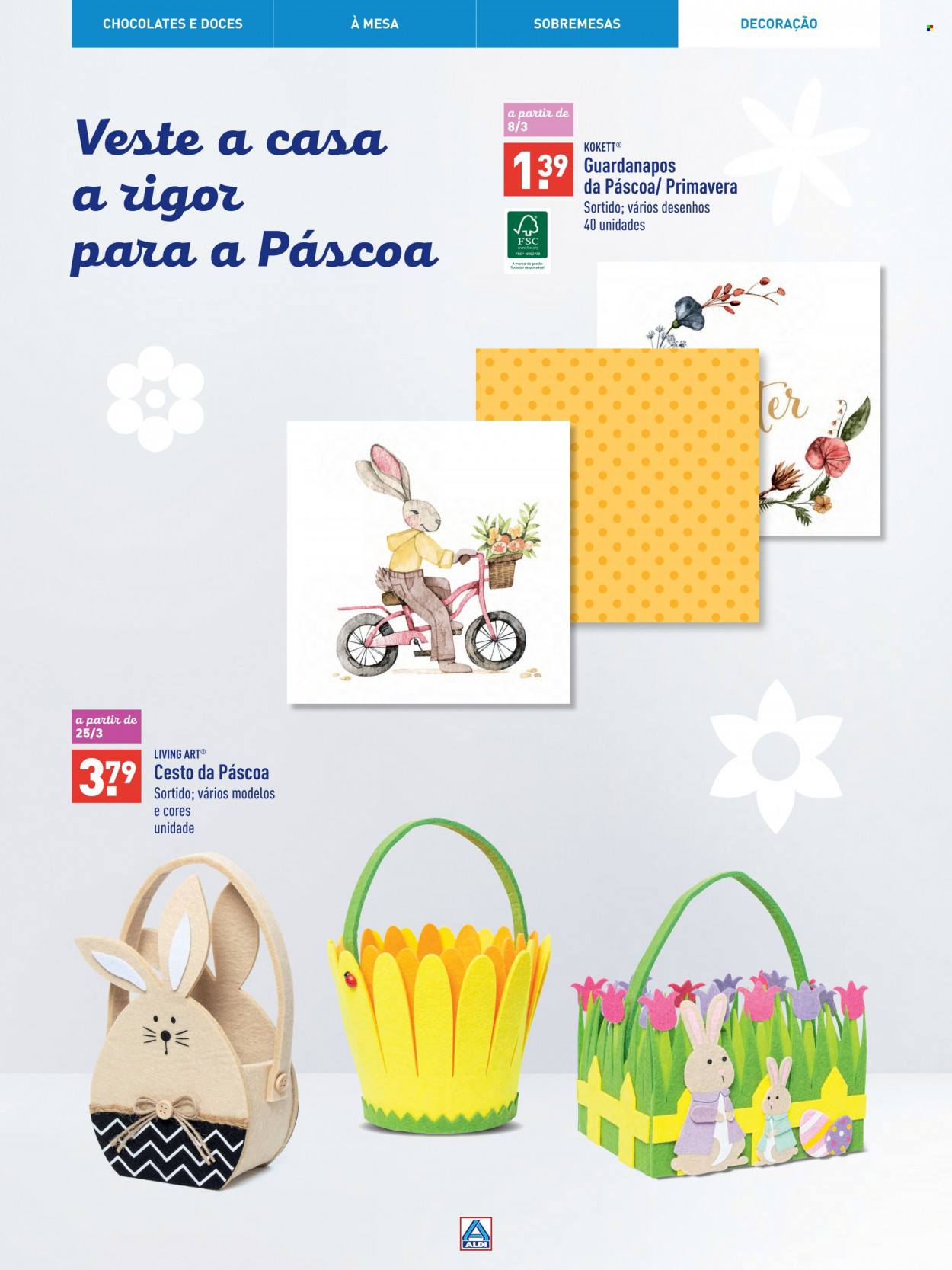 thumbnail - Folheto Aldi - Produtos em promoção - guardanapo, cesta, decoração. Página 38.