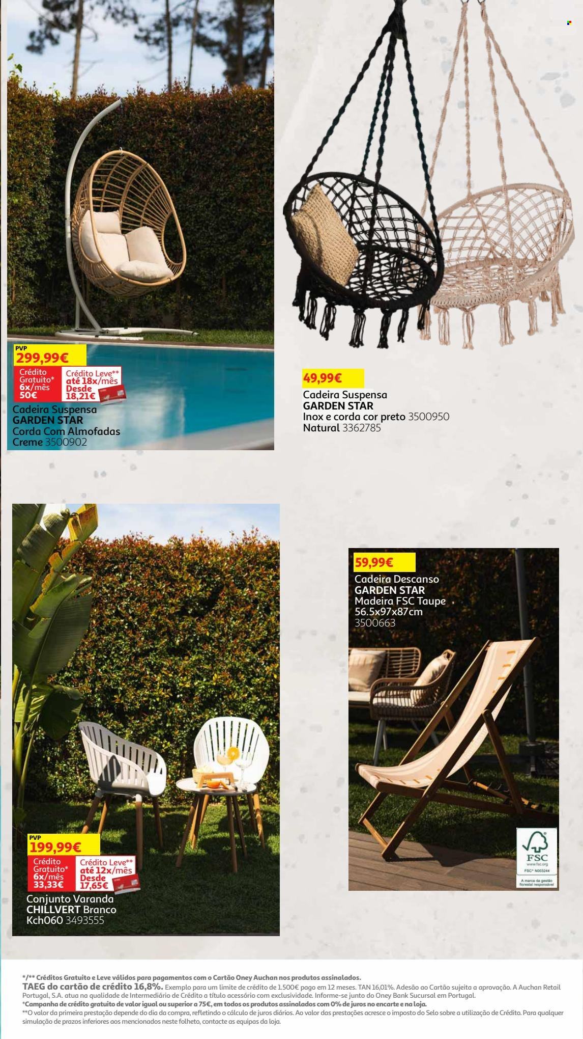 thumbnail - Folheto Auchan - 8.5.2023 - 30.7.2023 - Produtos em promoção - almofada, cadeira. Página 5.