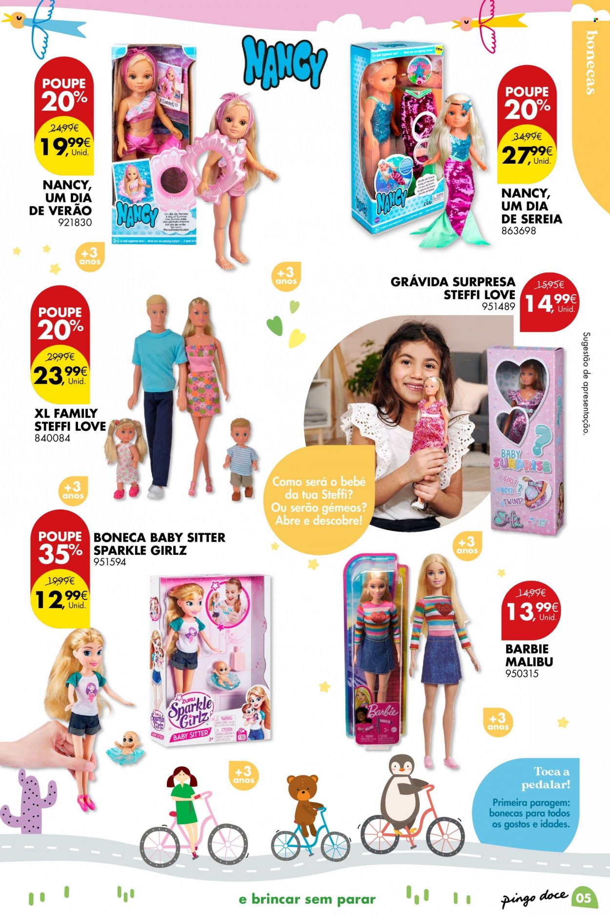 thumbnail - Folheto Pingo Doce - 9.5.2023 - 5.6.2023 - Produtos em promoção - Malibu, Barbie, boneca. Página 5.