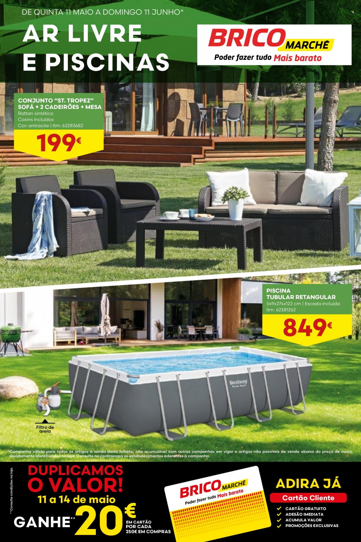 thumbnail - Folheto Bricomarché - 11.5.2023 - 11.6.2023 - Produtos em promoção - mesa, filtro para piscinas. Página 1.