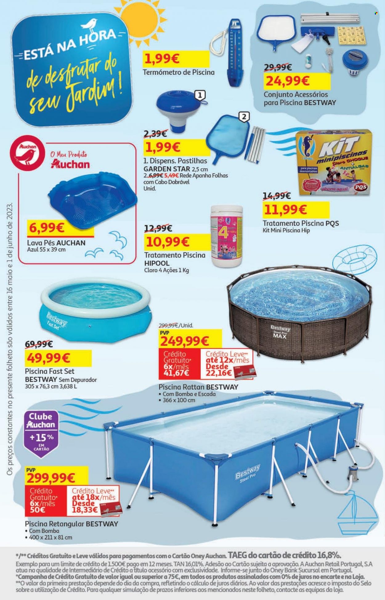 Folheto Auchan - 16.5.2023 - 1.6.2023 - Produtos em promoção - termômetro, Bestway. Página 22.