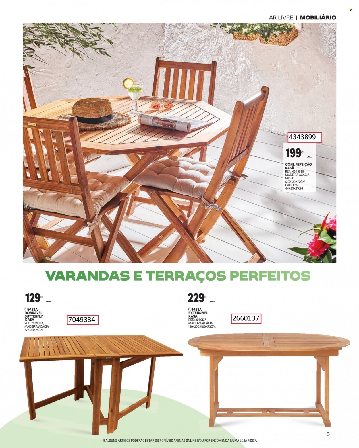 thumbnail - Folheto Continente - 16.5.2023 - 25.6.2023 - Produtos em promoção - mesa, mesa dobrável, mesa extensível, cadeira. Página 5.