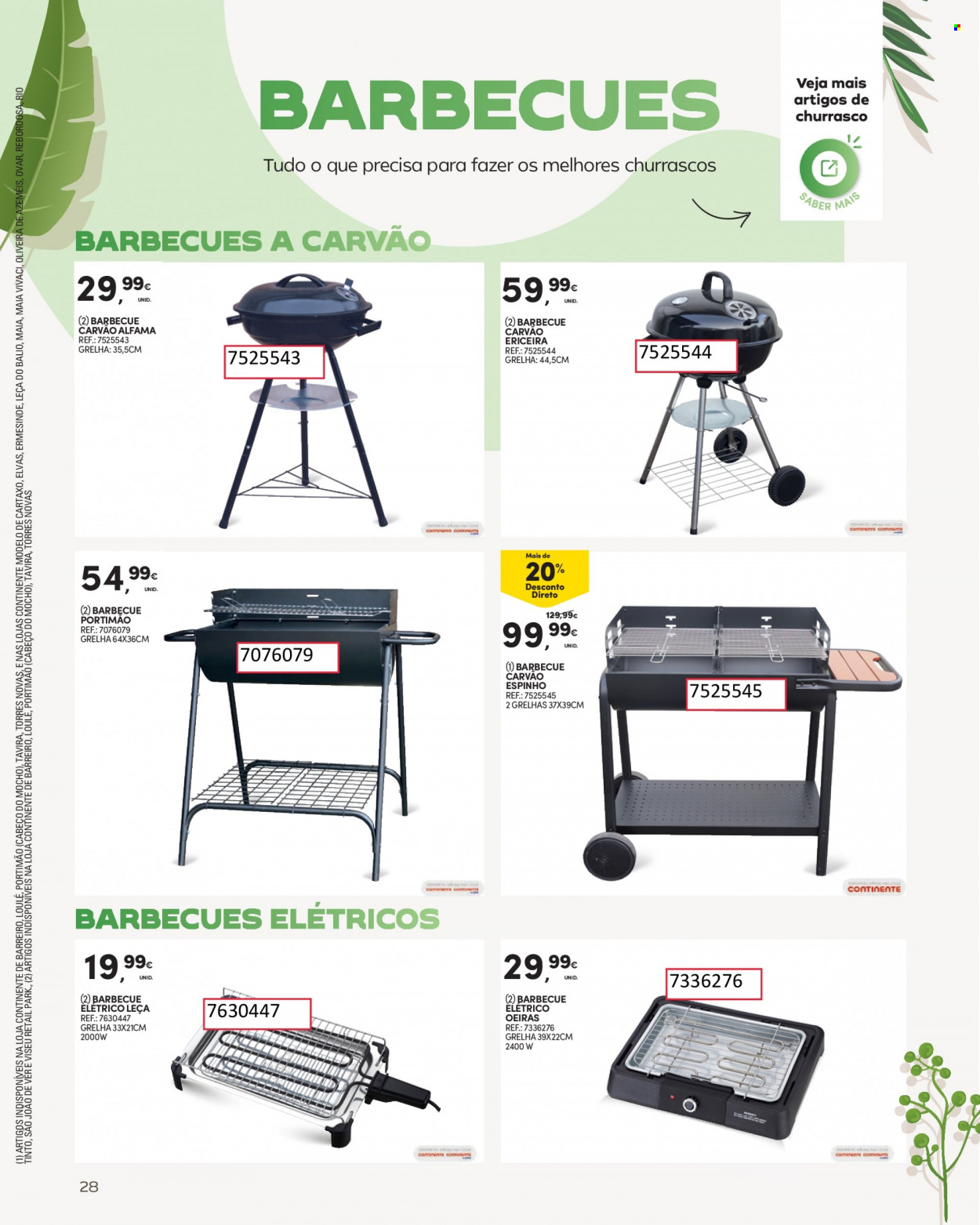 thumbnail - Folheto Continente - 16.5.2023 - 25.6.2023 - Produtos em promoção - barbecue, grelha, barbecue a carvão. Página 28.
