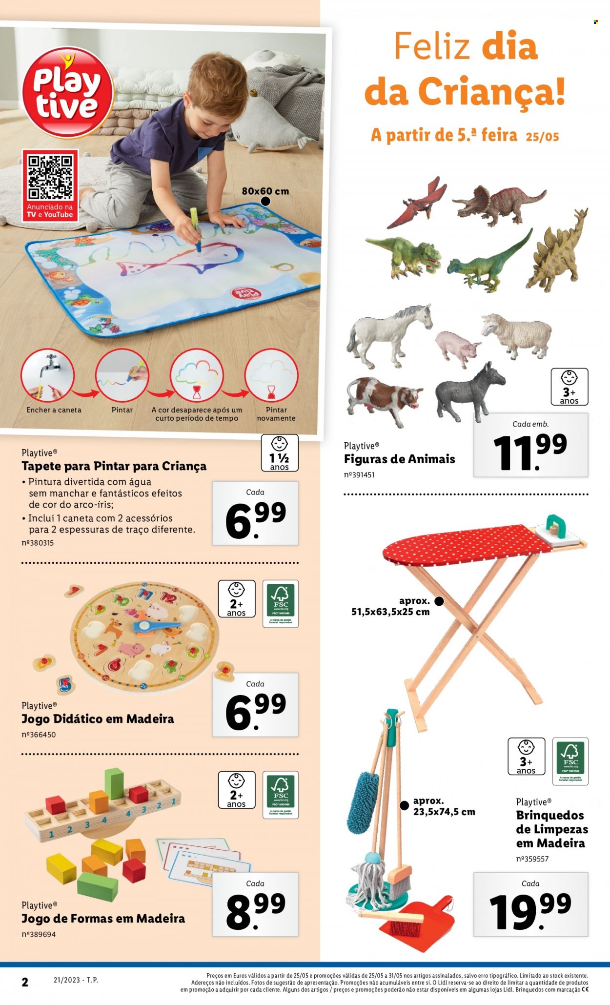 Folheto Lidl - 25.5.2023 - 31.5.2023 - Produtos em promoção - água, tapete, televisor (TV), brinquedo. Página 2.