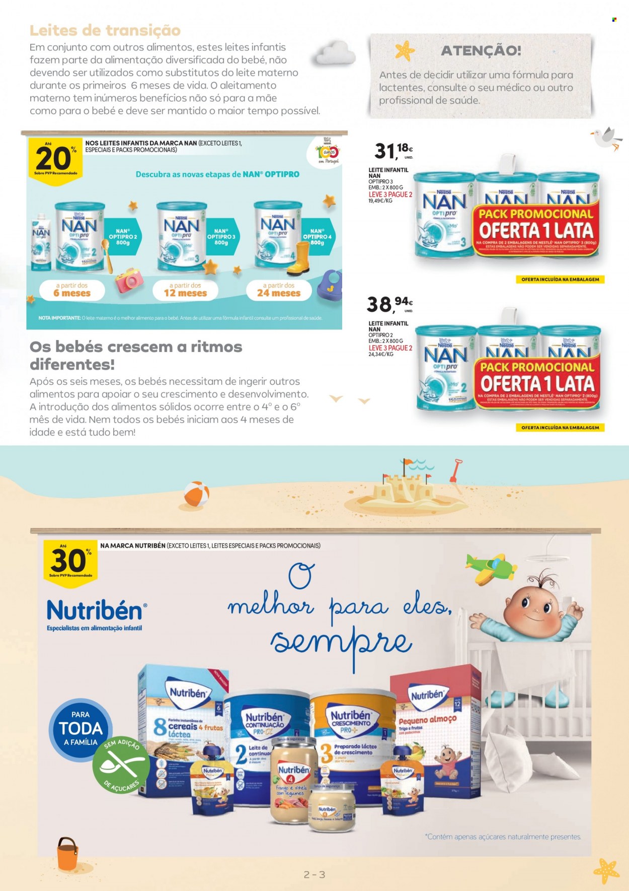 thumbnail - Folheto Continente - 23.5.2023 - 4.6.2023 - Produtos em promoção - leite NAN, leite infantil. Página 3.
