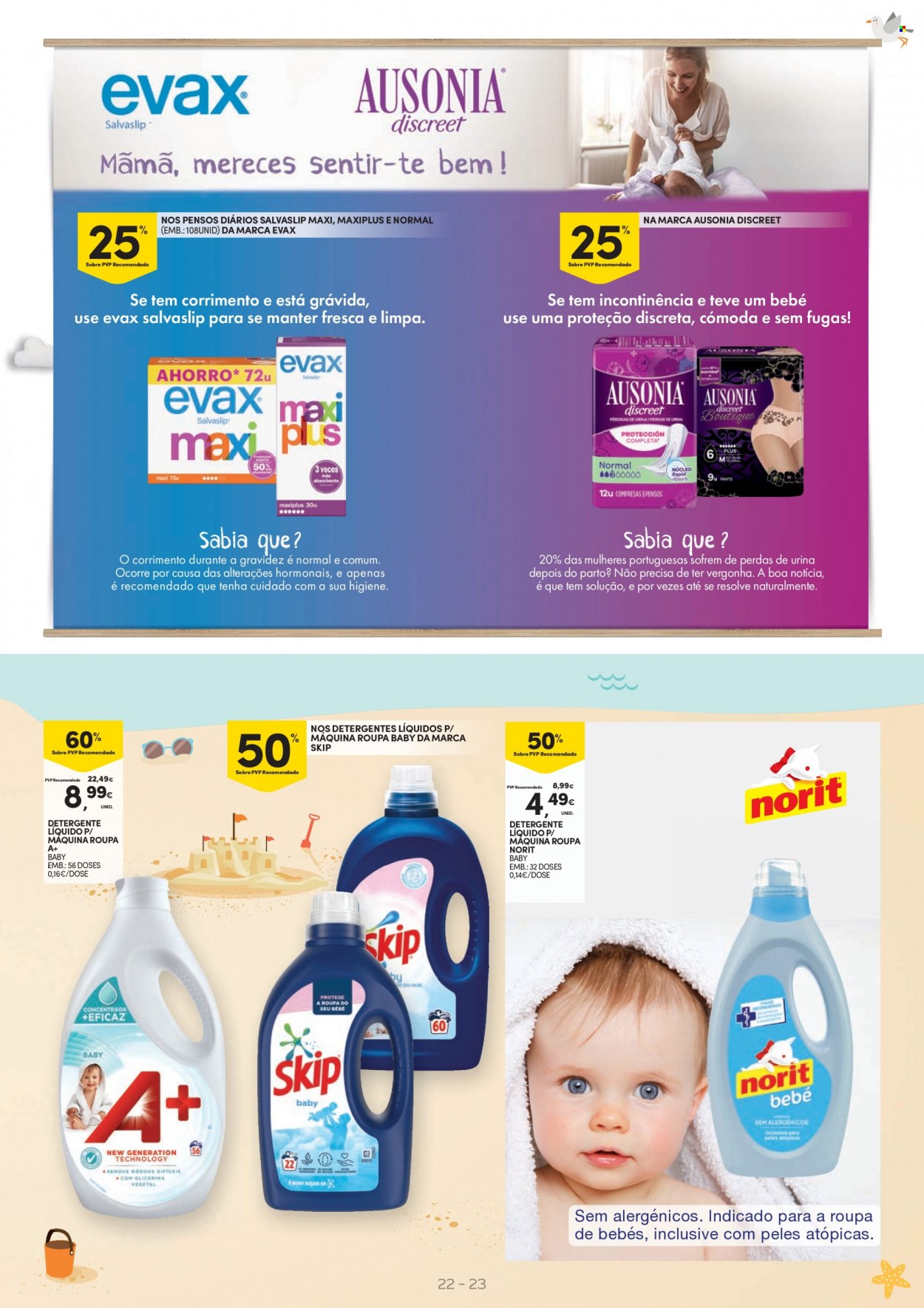 thumbnail - Folheto Continente - 23.5.2023 - 4.6.2023 - Produtos em promoção - detergente, detergente líquido, Skip, pensos, cômoda. Página 23.