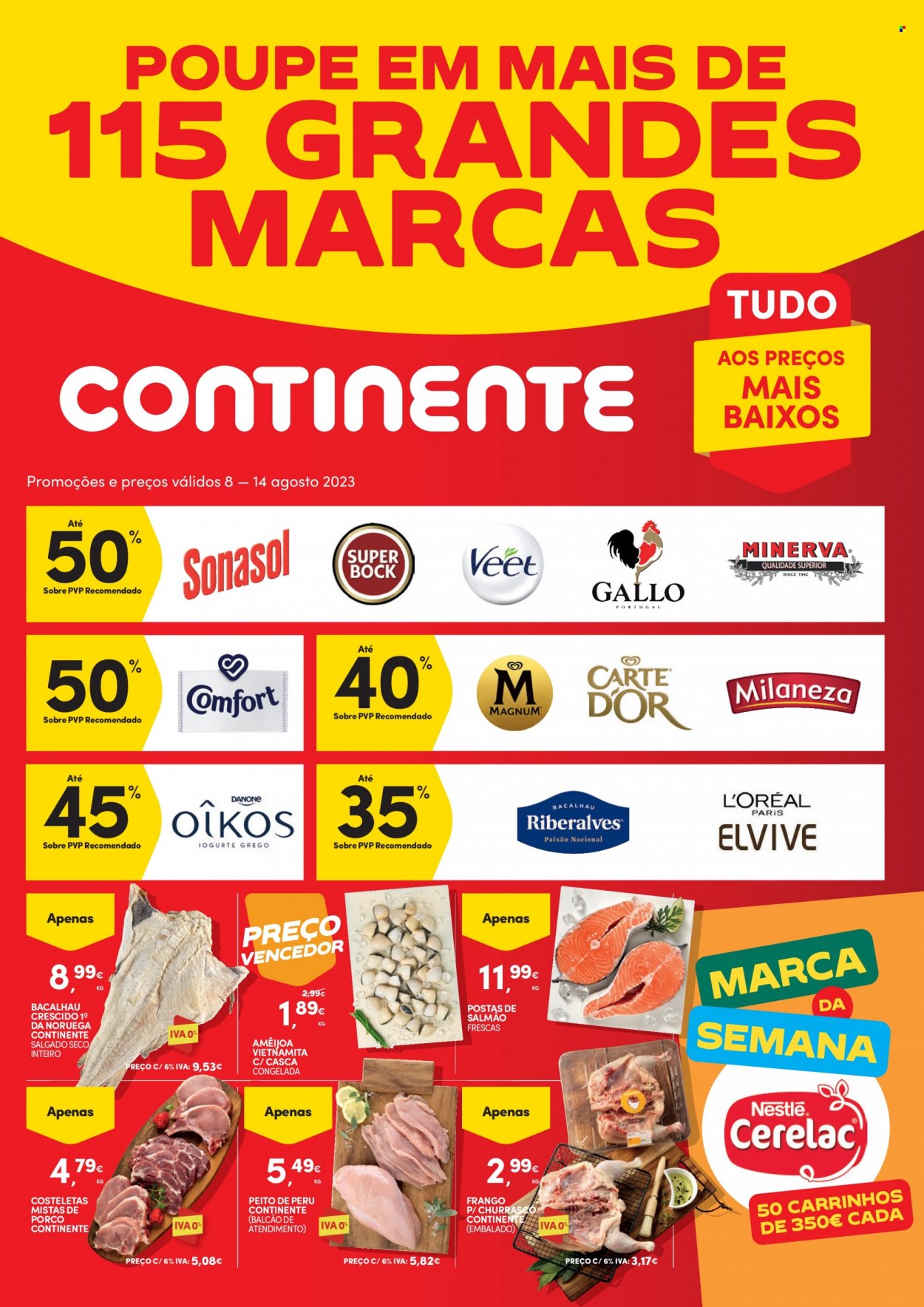 Folheto Continente - 8.8.2023 - 14.8.2023. Página 1