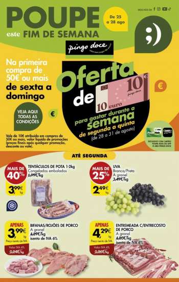 Folheto Pingo Doce - 25.8.2023 - 28.8.2023.