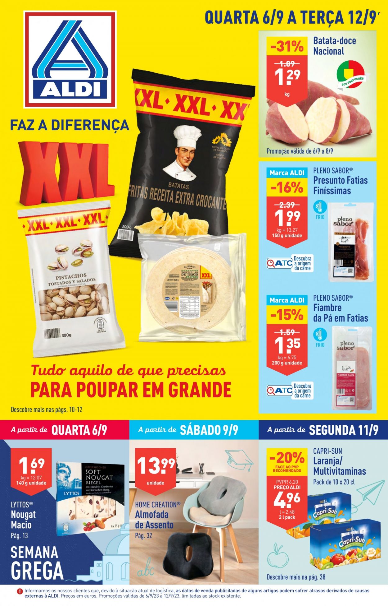Folheto Aldi - 6.9.2023 - 12.9.2023. Página 1