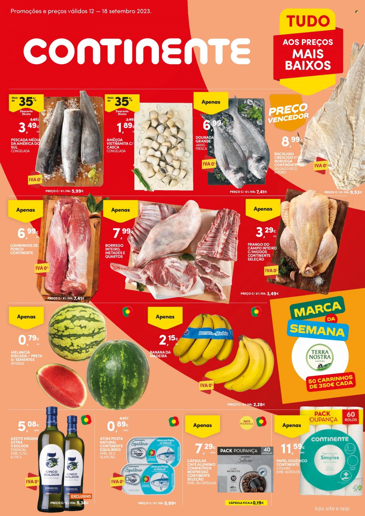 Folheto Continente Bom Dia - 12.9.2023 - 18.9.2023. Página 1