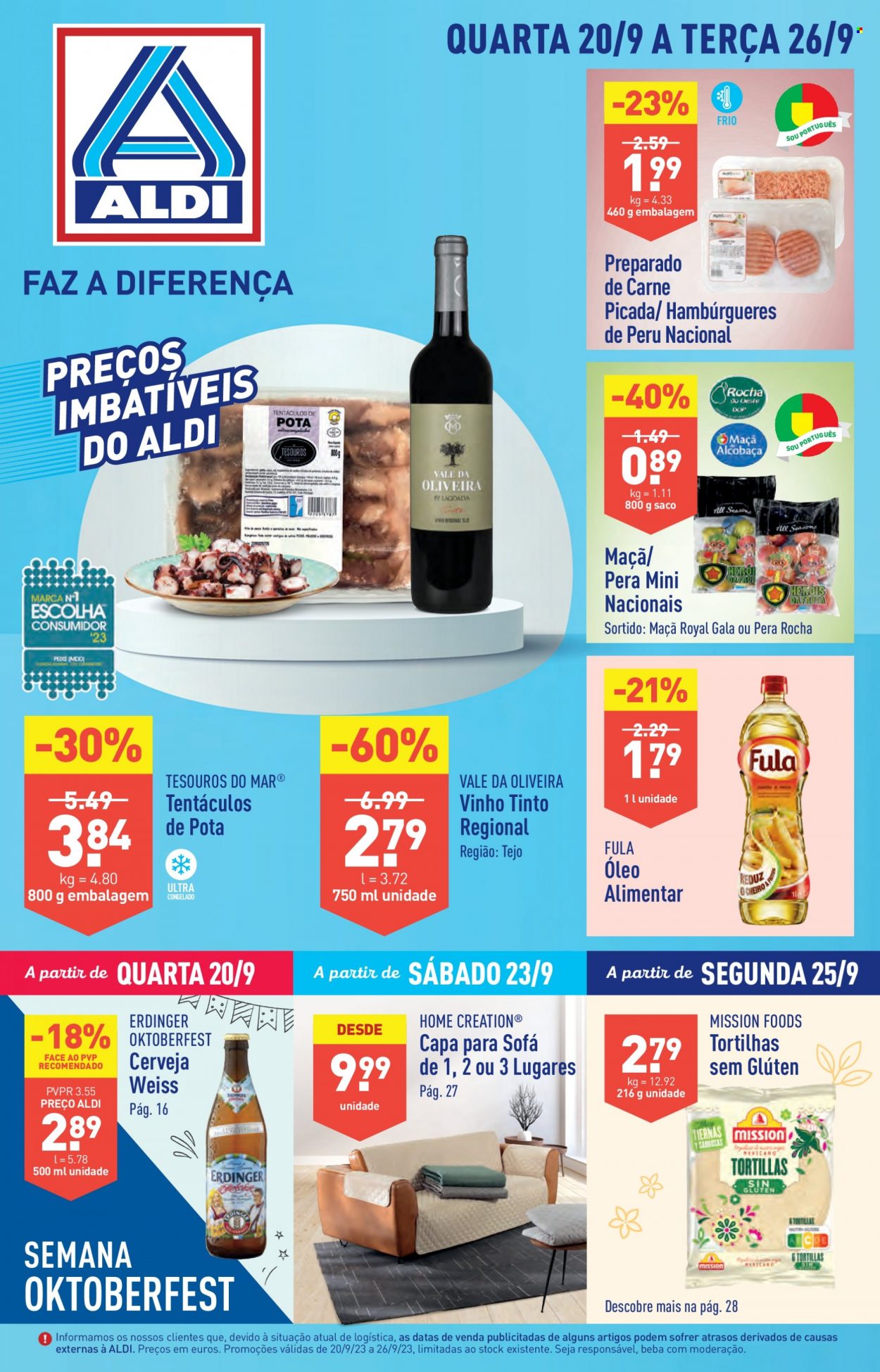 Folheto Aldi - 20.9.2023 - 26.9.2023. Página 1