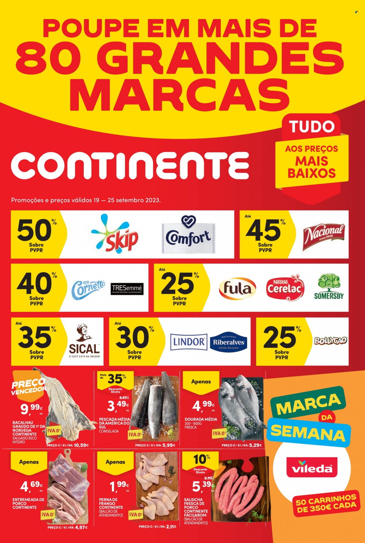 Folheto Continente Bom Dia - 19.9.2023 - 25.9.2023. Página 1