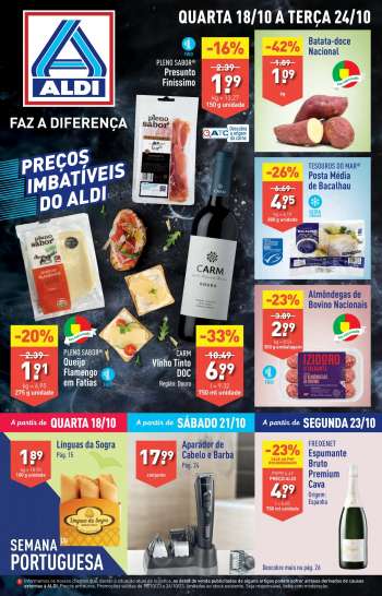 Folheto Aldi - 18.10.2023 - 24.10.2023.