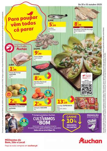 Folheto Auchan - 25.10.2023 - 31.10.2023.