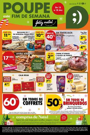 Folheto Pingo Doce - 15.12.2023 - 18.12.2023.