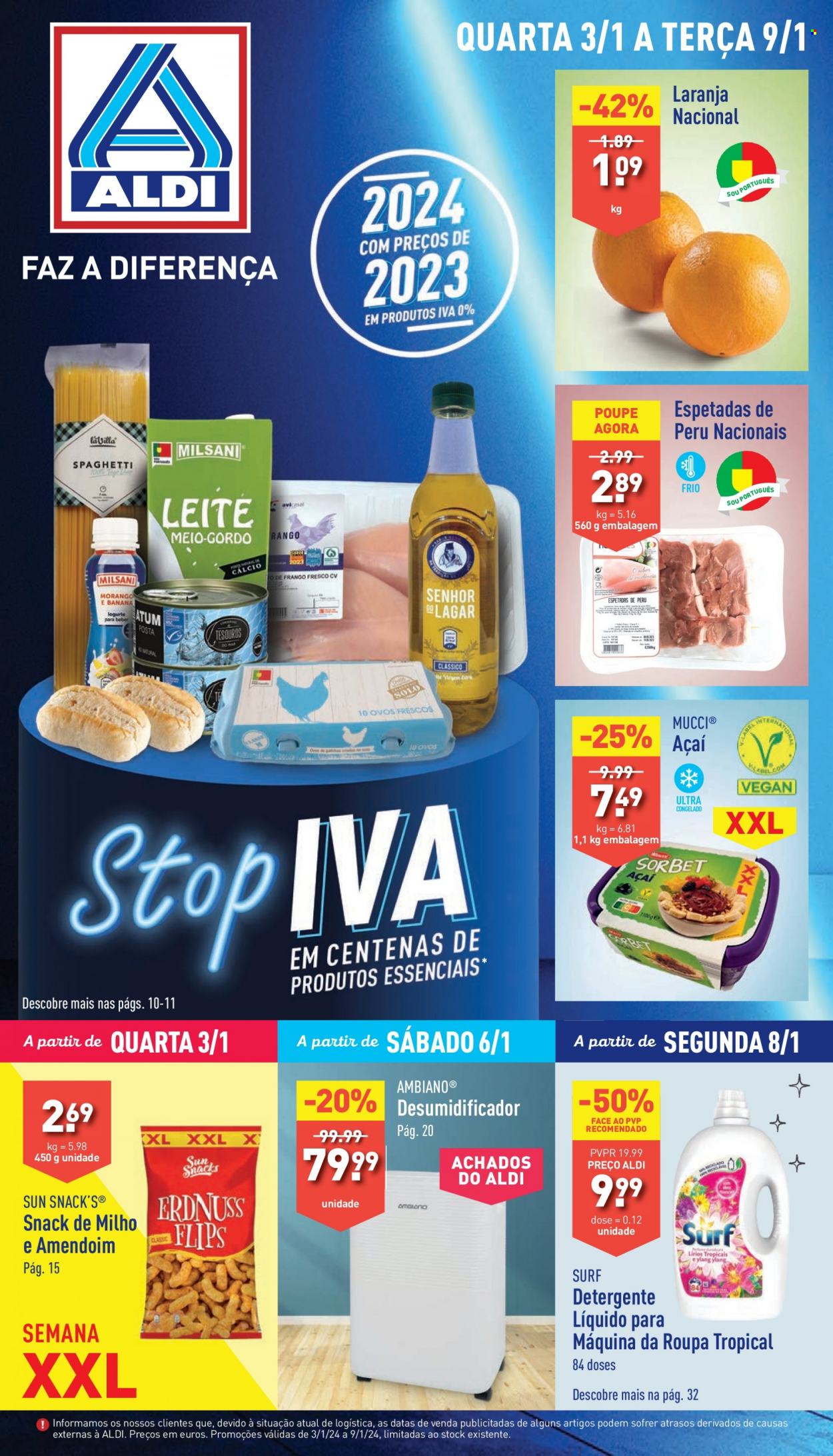 Folheto Aldi - 3.1.2024 - 9.1.2024. Página 1
