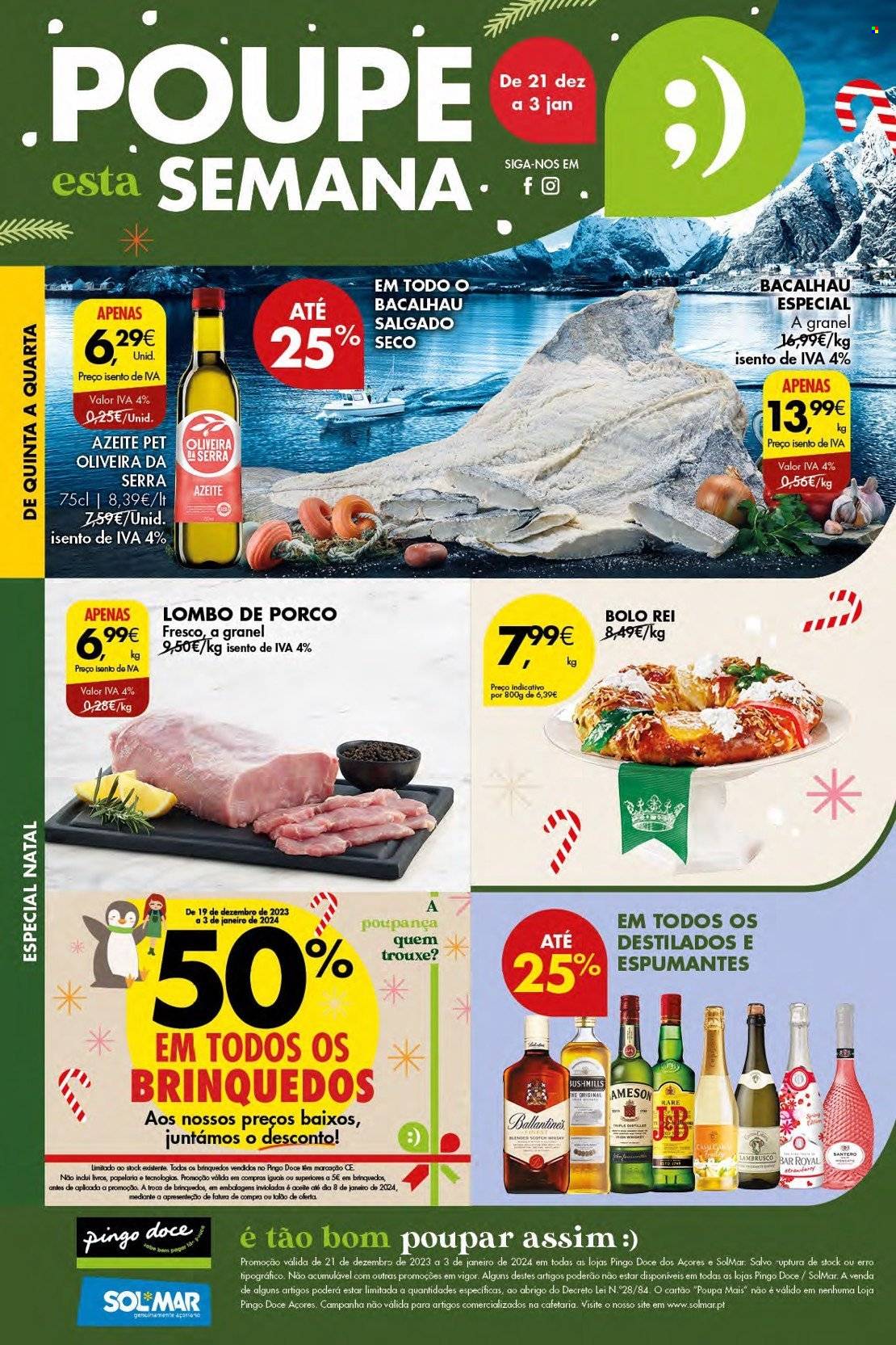Folheto Pingo Doce - 21.12.2023 - 3.1.2024. Página 1