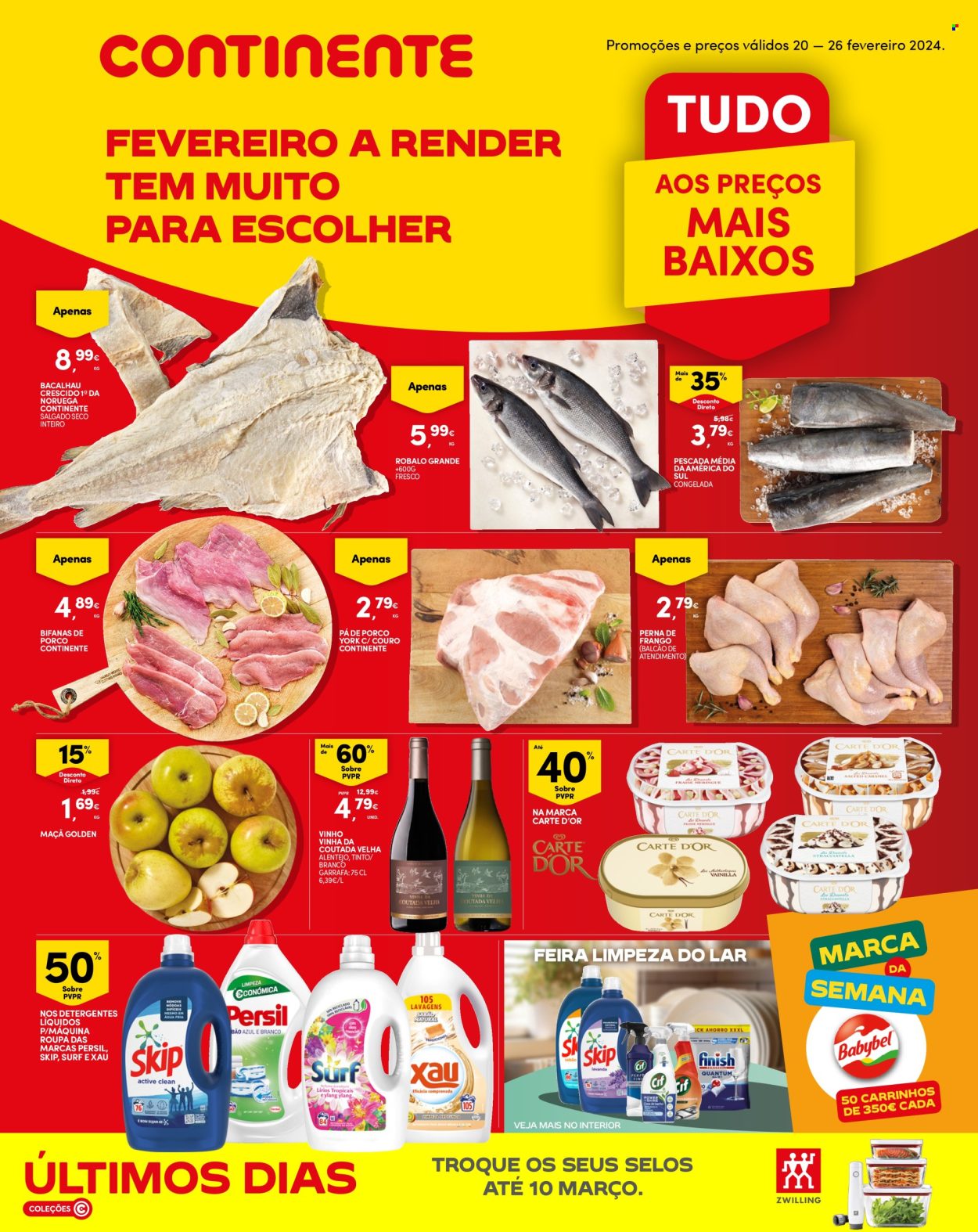 Folheto Continente Modelo - 20.2.2024 - 26.2.2024. Página 1
