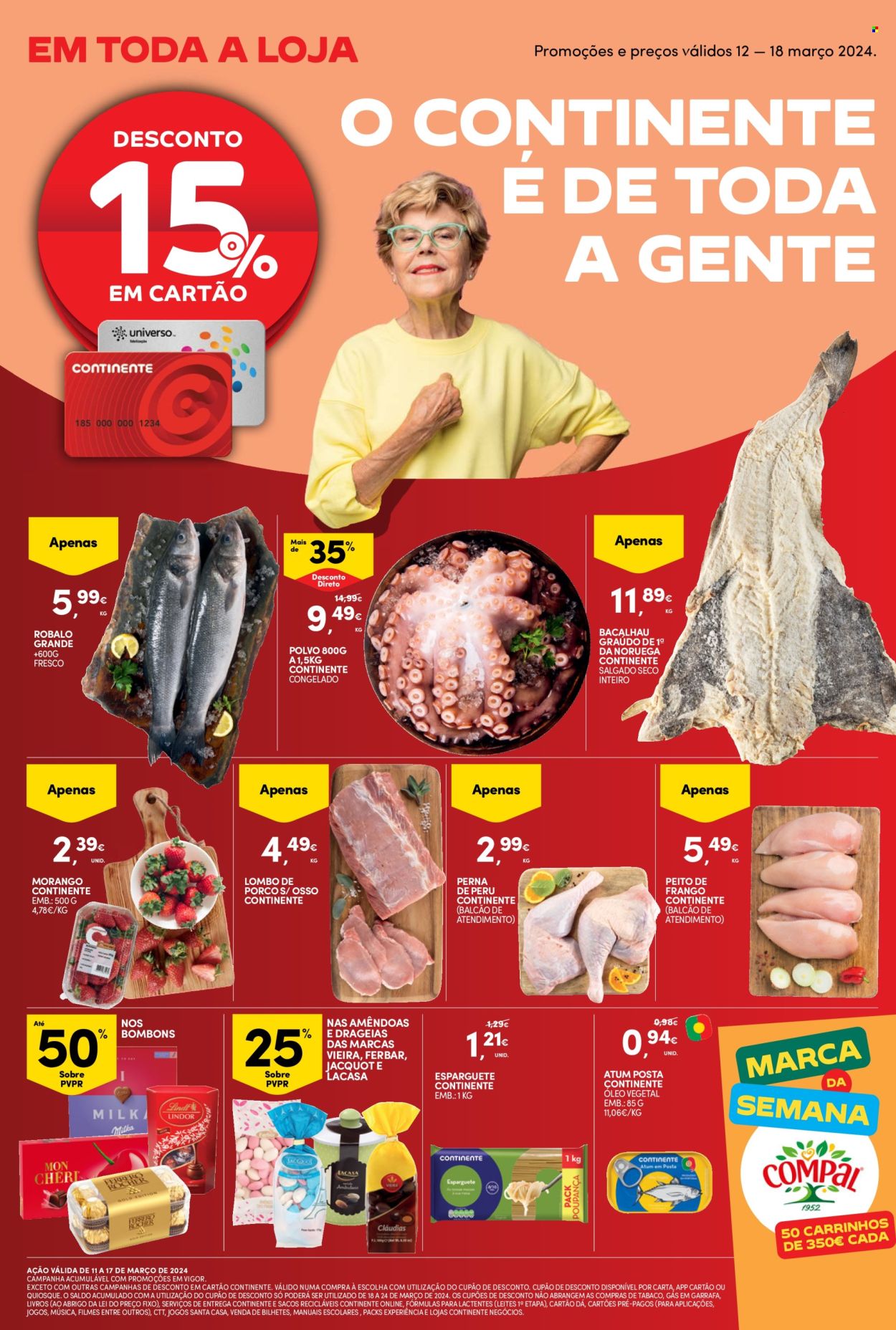 Folheto Continente Bom Dia - 12.3.2024 - 18.3.2024. Página 1