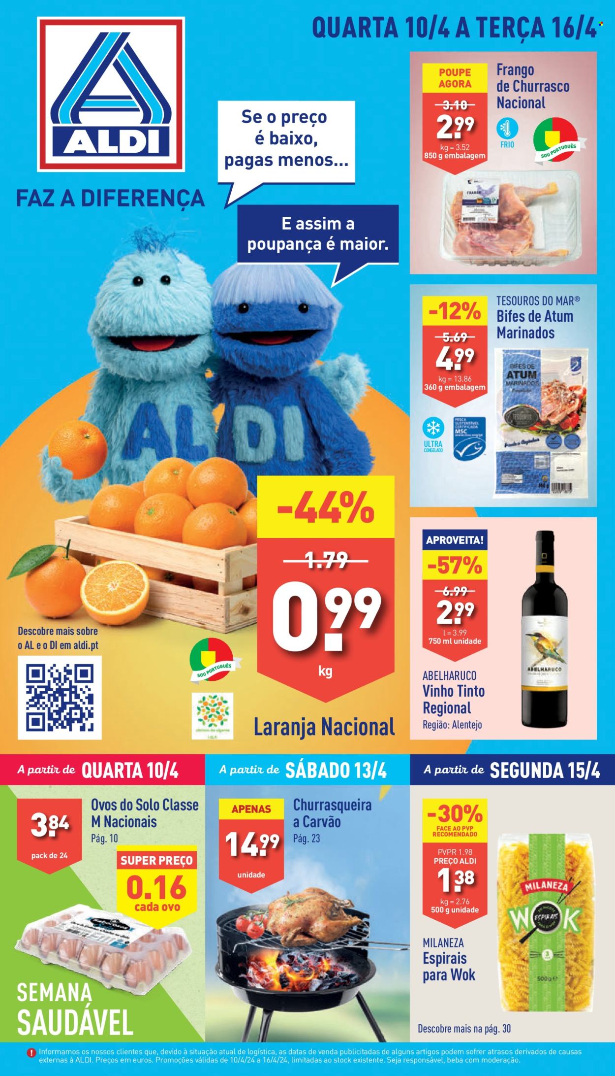 Folheto Aldi - 10.4.2024 - 16.4.2024. Página 1