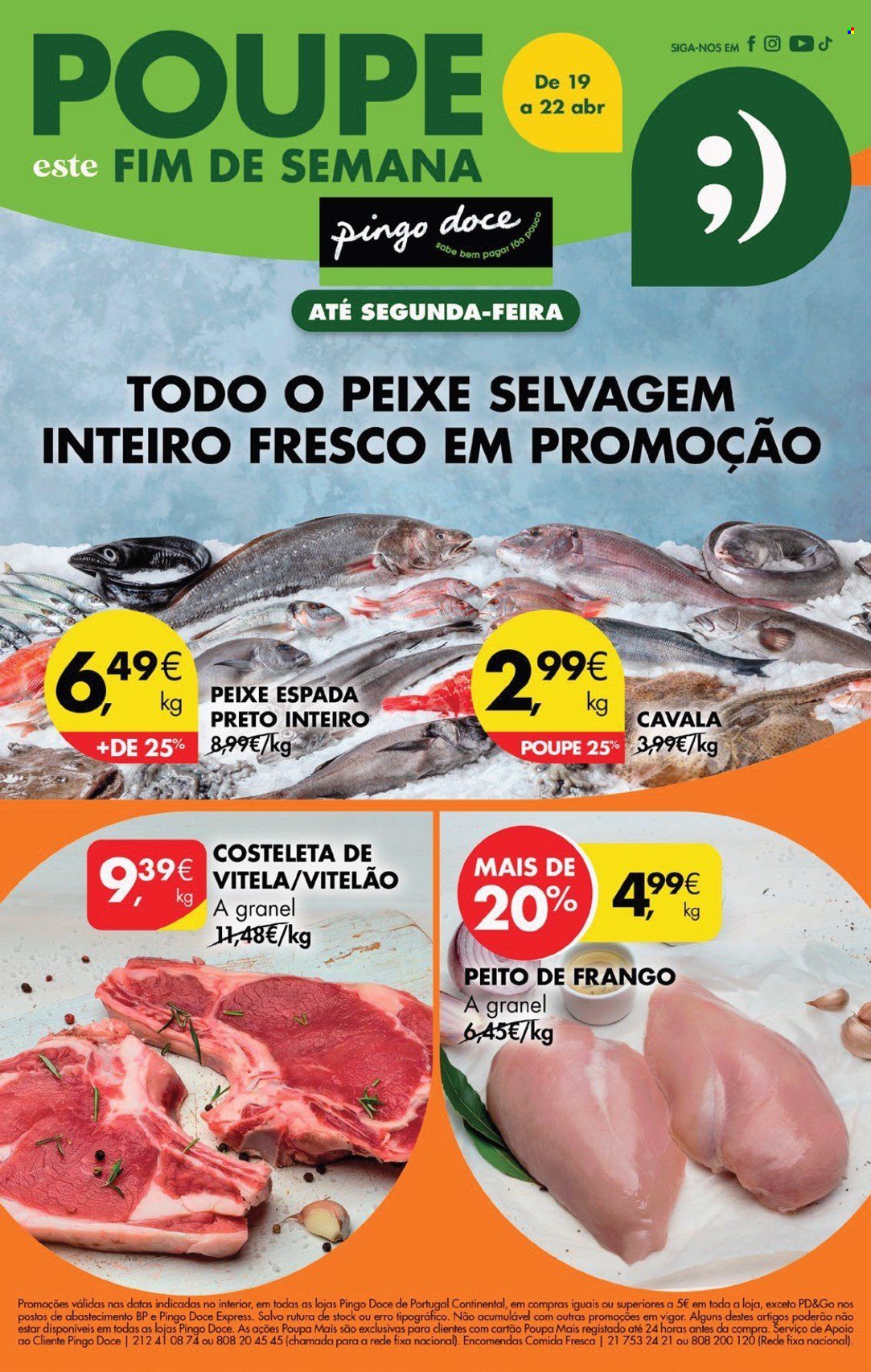 Folheto Pingo Doce - 19.4.2024 - 22.4.2024. Página 1