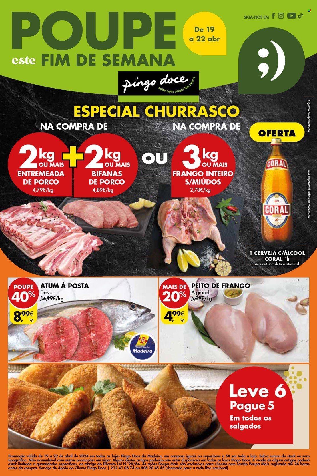 Folheto Pingo Doce - 19.4.2024 - 22.4.2024. Página 1