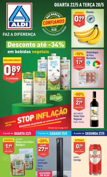 Folheto Aldi - 22.5.2024 - 28.5.2024.