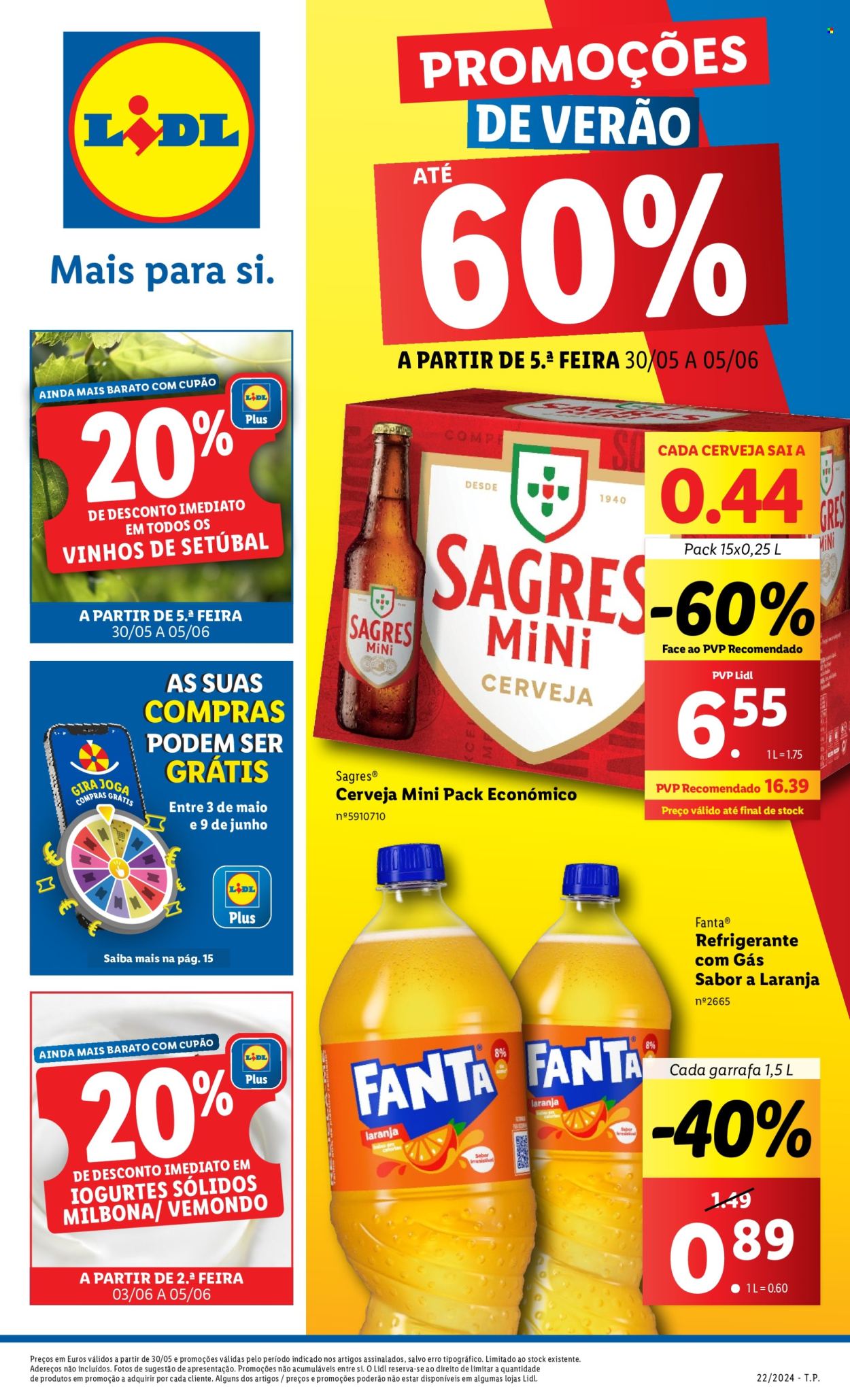 Folheto Lidl - 30.5.2024 - 5.6.2024. Página 1