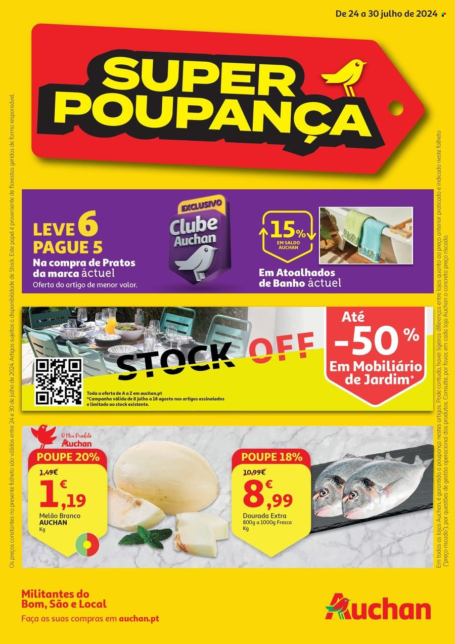 Folheto Auchan - 24.7.2024 - 30.7.2024. Página 1