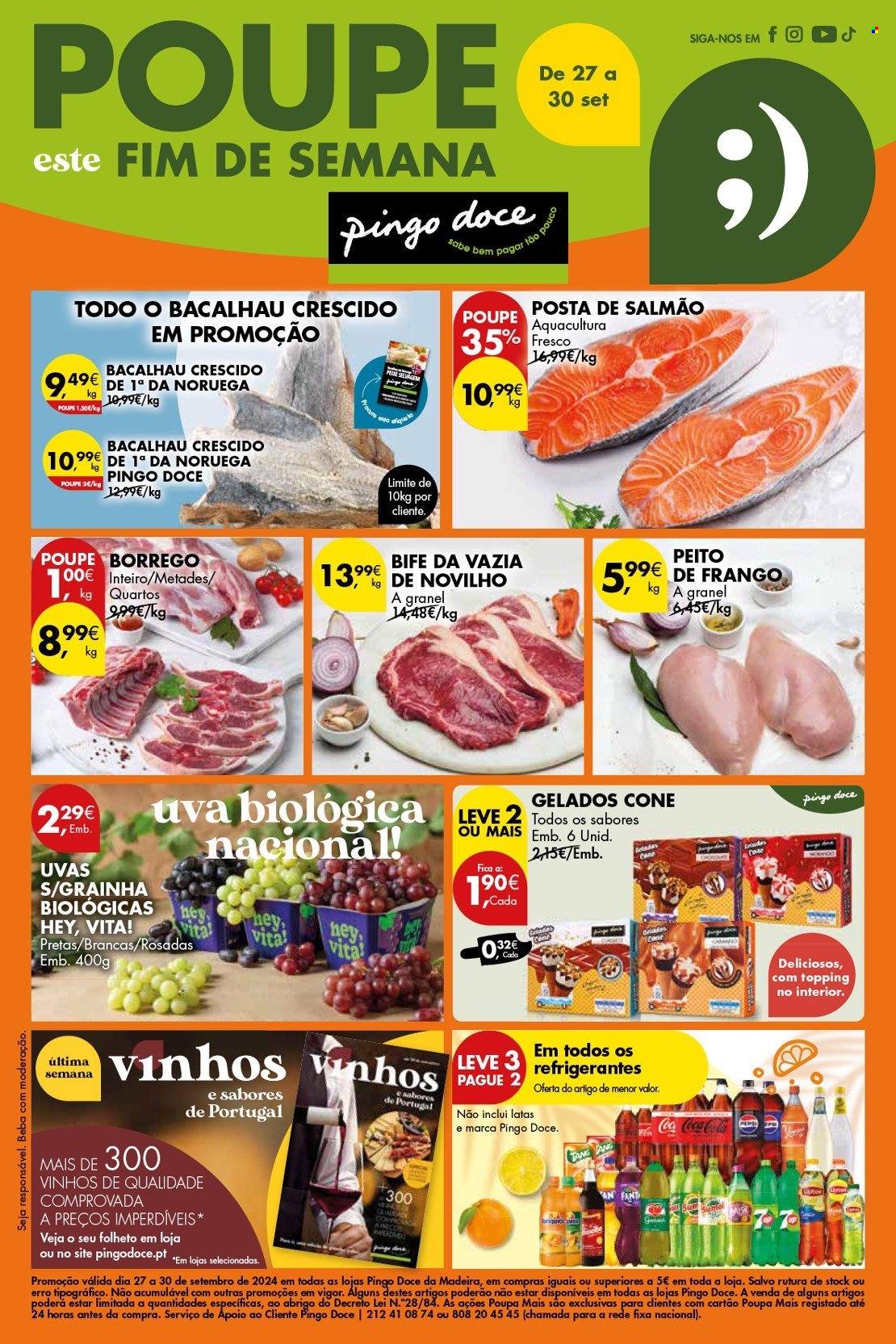 Folheto Pingo Doce - 27.9.2024 - 30.9.2024. Página 1