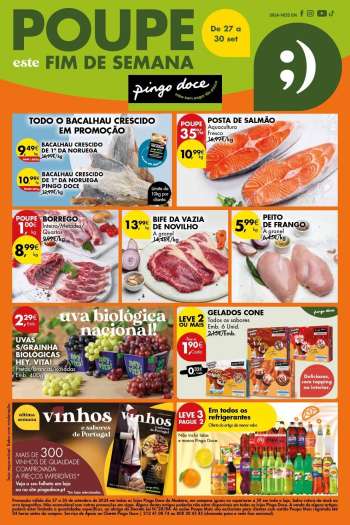 Folheto Pingo Doce - 27.9.2024 - 30.9.2024.
