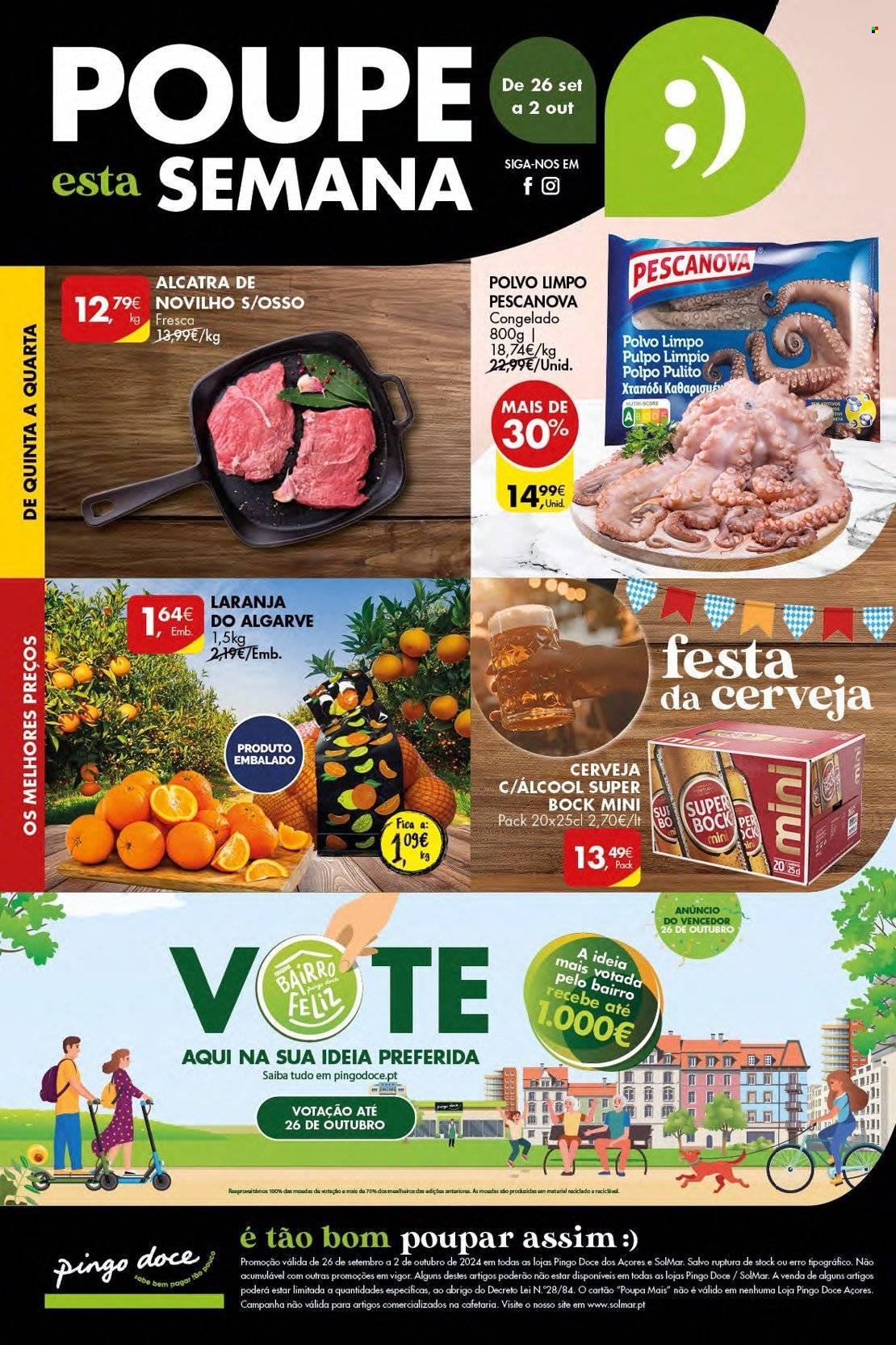 Folheto Pingo Doce - 26.9.2024 - 2.10.2024. Página 1
