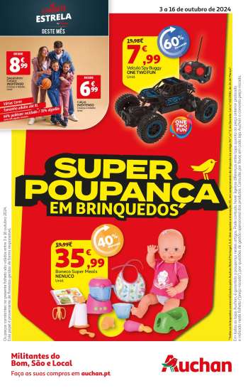 Folheto Auchan - 3.10.2024 - 16.10.2024.