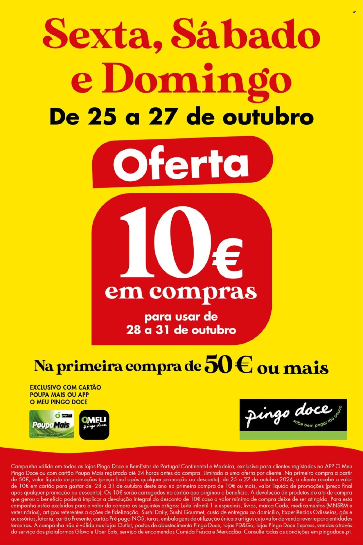 Folheto Pingo Doce - 25.10.2024 - 28.10.2024. Página 1