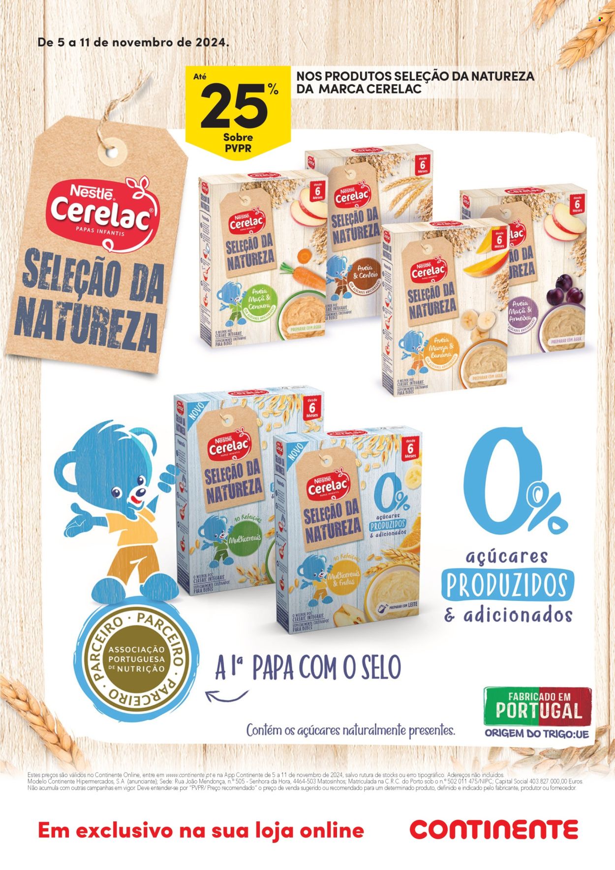 Folheto Continente - 5.11.2024 - 11.11.2024. Página 1