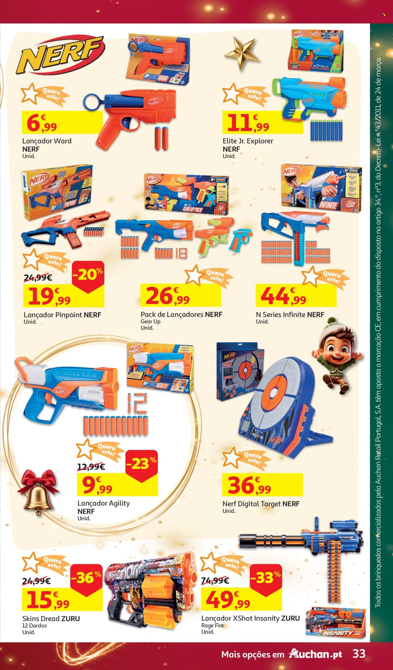Folheto Auchan - 6.11.2024 - 10.12.2024. Página 33