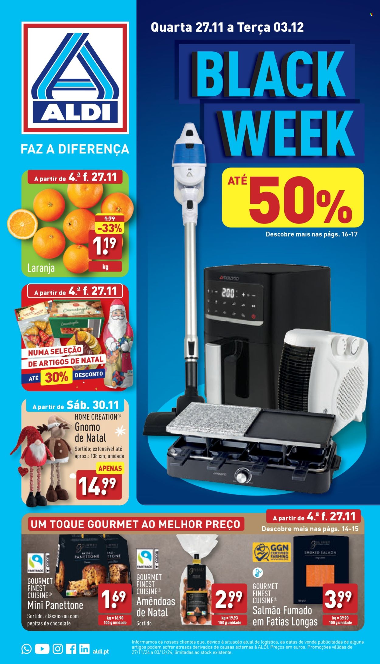 Folheto Aldi - 27.11.2024 - 3.12.2024. Página 1