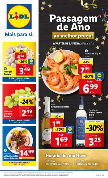 Folheto Lidl - 26.12.2024 - 31.12.2024.