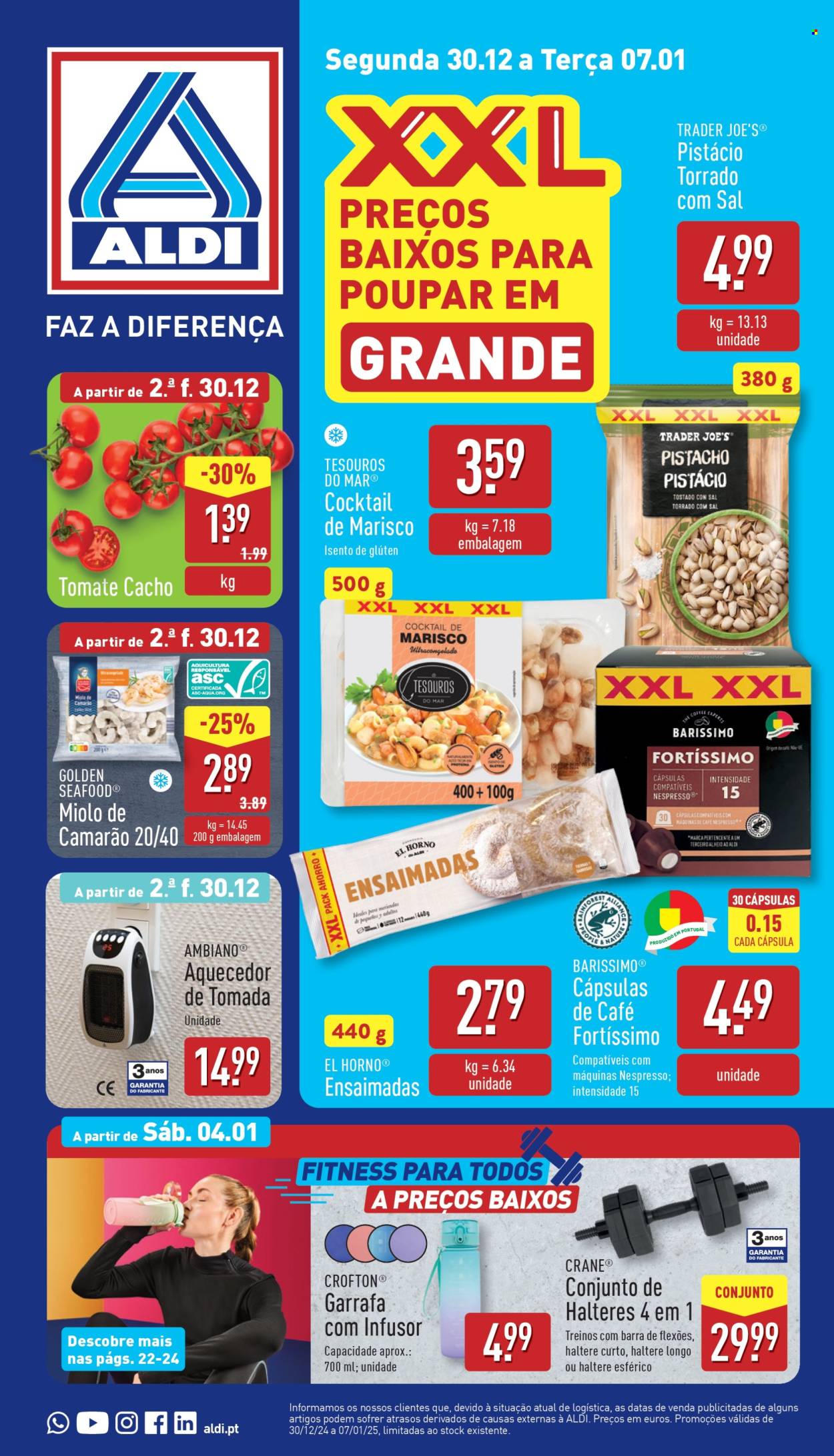 Folheto Aldi - 30.12.2024 - 7.1.2025. Página 1
