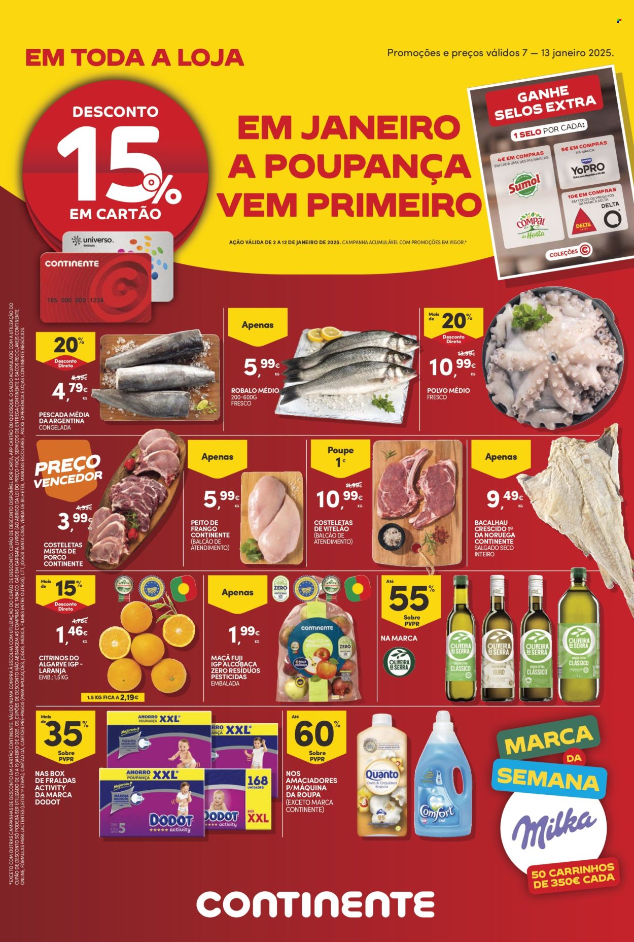 Folheto Continente Bom Dia - 7.1.2025 - 13.1.2025. Página 1