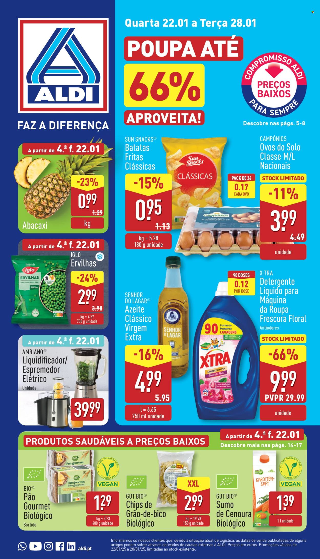 Folheto Aldi - 22.1.2025 - 28.1.2025. Página 1