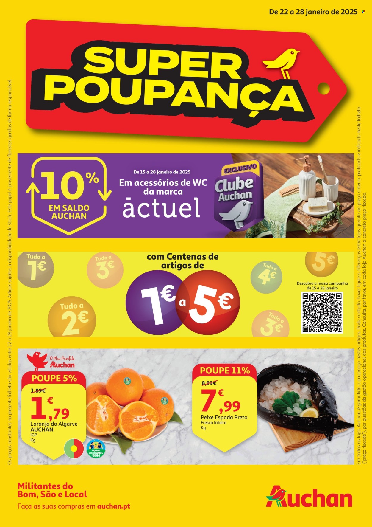 Folheto Auchan - 22.1.2025 - 28.1.2025. Página 1