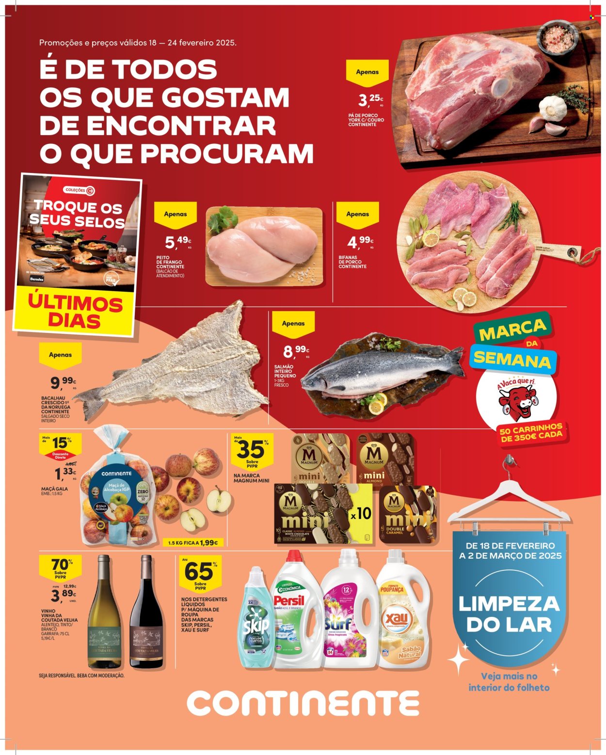 Folheto Continente Modelo - 18.2.2025 - 24.2.2025. Página 1