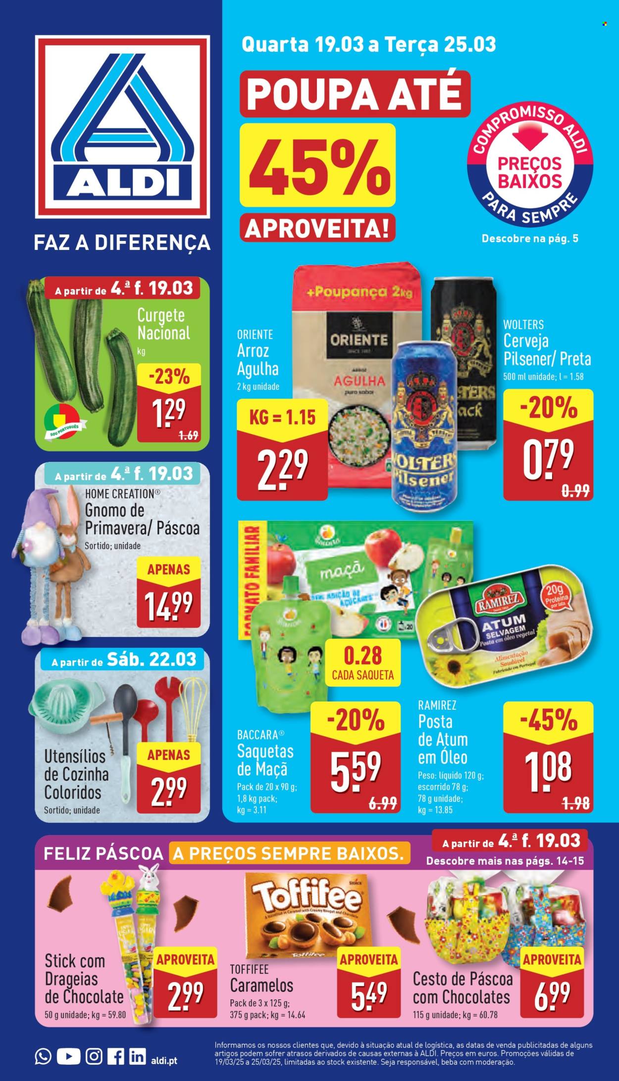 Folheto Aldi - 19.3.2025 - 25.3.2025. Página 1