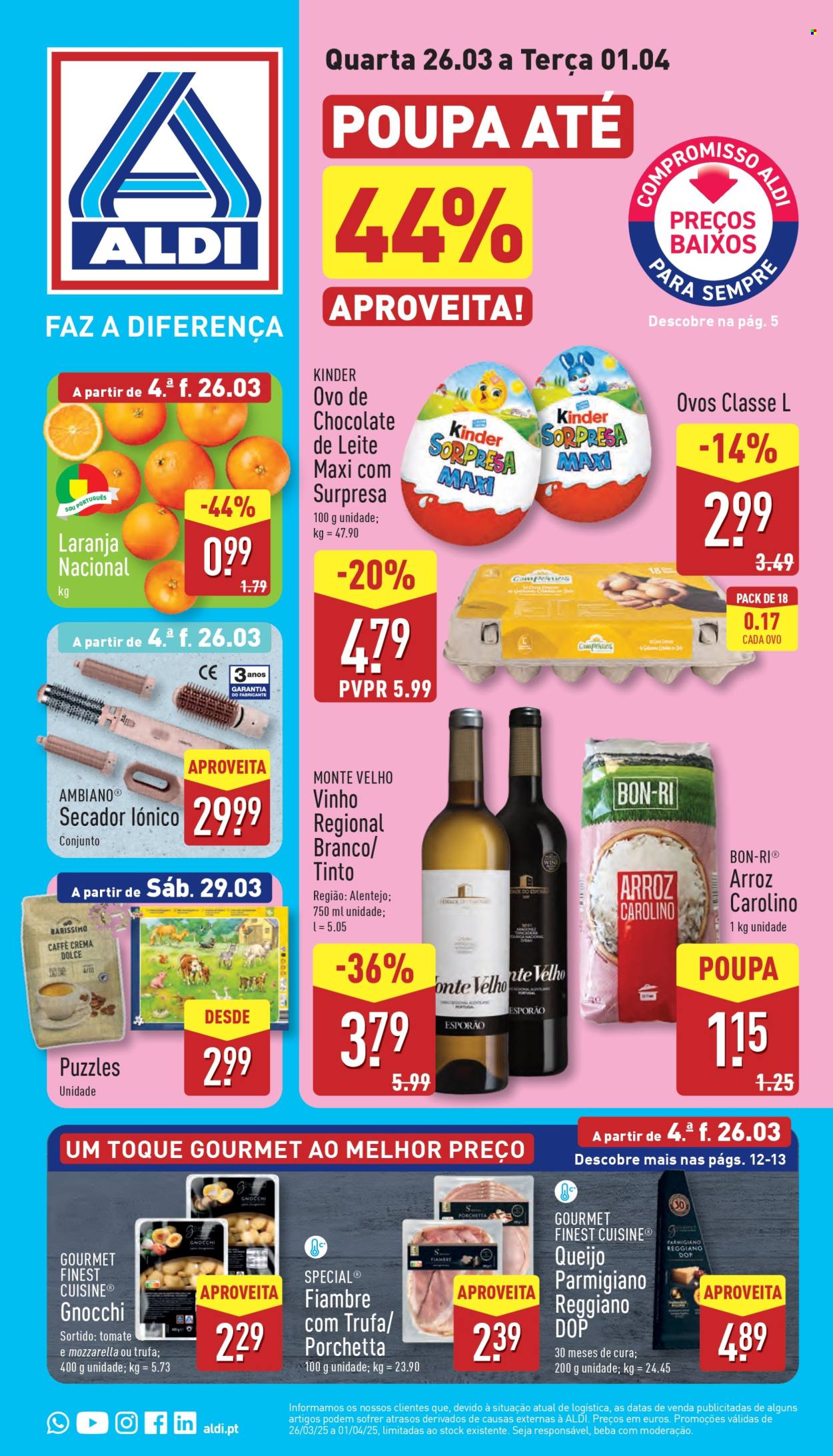 Folheto Aldi - 26.3.2025 - 1.4.2025. Página 1